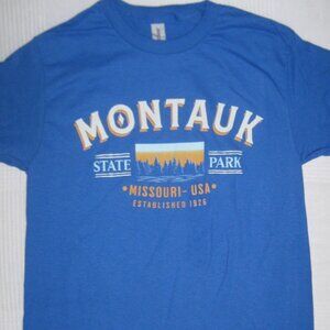 Montauk Missouri State Park MO USA Gildan Cotton Short Sleeve Royal Blue Size XL